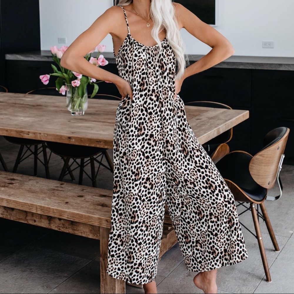 1 LEFT‼️5🌟Leopard Jumpsuit - Picture 2 of 7